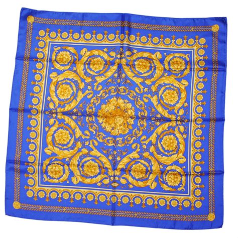 versace royal blue scarf|donatella versace scarf.